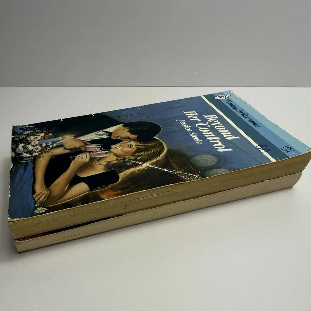 Vintage 1980s Harlequin Romance Paperback 2-Book Lot 1st Editions Power Point